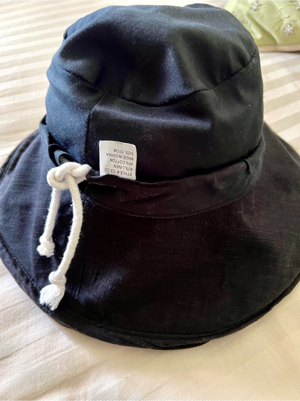 Cotton Sun Bucket Hat by Kallina, washable. - Picture 4 of 6